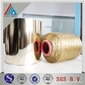 Yarn grade GOLDEN coated metalized PET(Polyster) Film Metallic Yarn